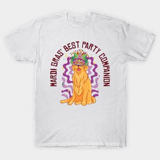 Mardi Gras Carnival Golden Retriever Party Costume T-Shirt